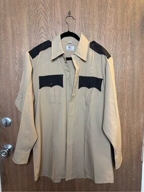 First Class Two Tone Long Sleeve Uniform Shirt